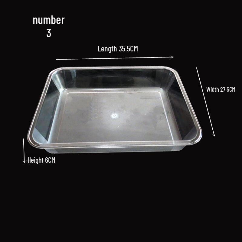 Transparent Rectangular Plastic Food Display Trays