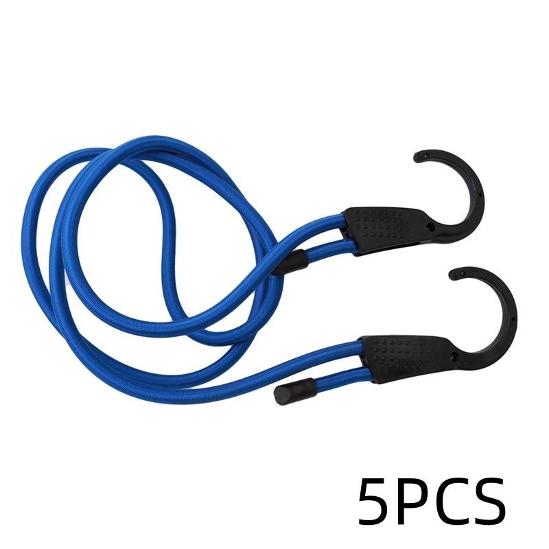 1/3/5PCS Stretch Elastic Adjustable Bungee Cords Hooks Bikes Rope Tie Luggage Car Strap Roof Rack Extra Wide Opening Steel Hook