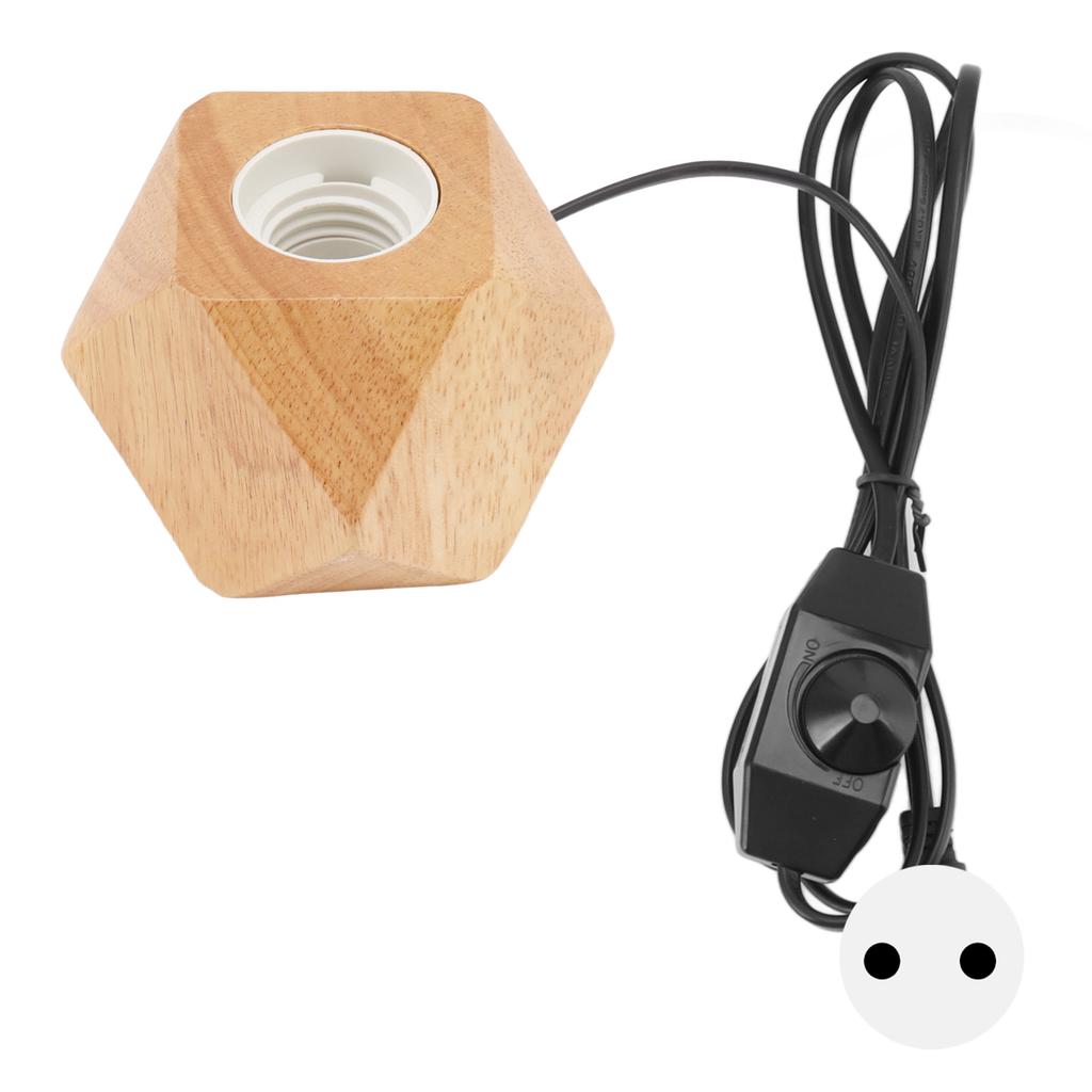 Wooden Lamp Base E26 Socket Modern Small Wood Table Lamp Base for Home Decor