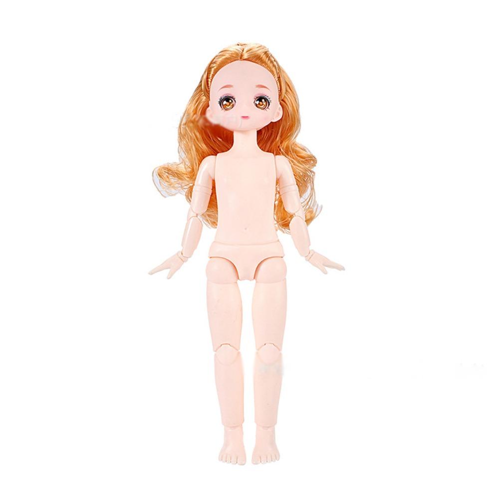 

Dress Up 1/6 Doll Model Cute Face Action Figure Body 30cm Doll Comic Face Doll Children Gift помаранчевий