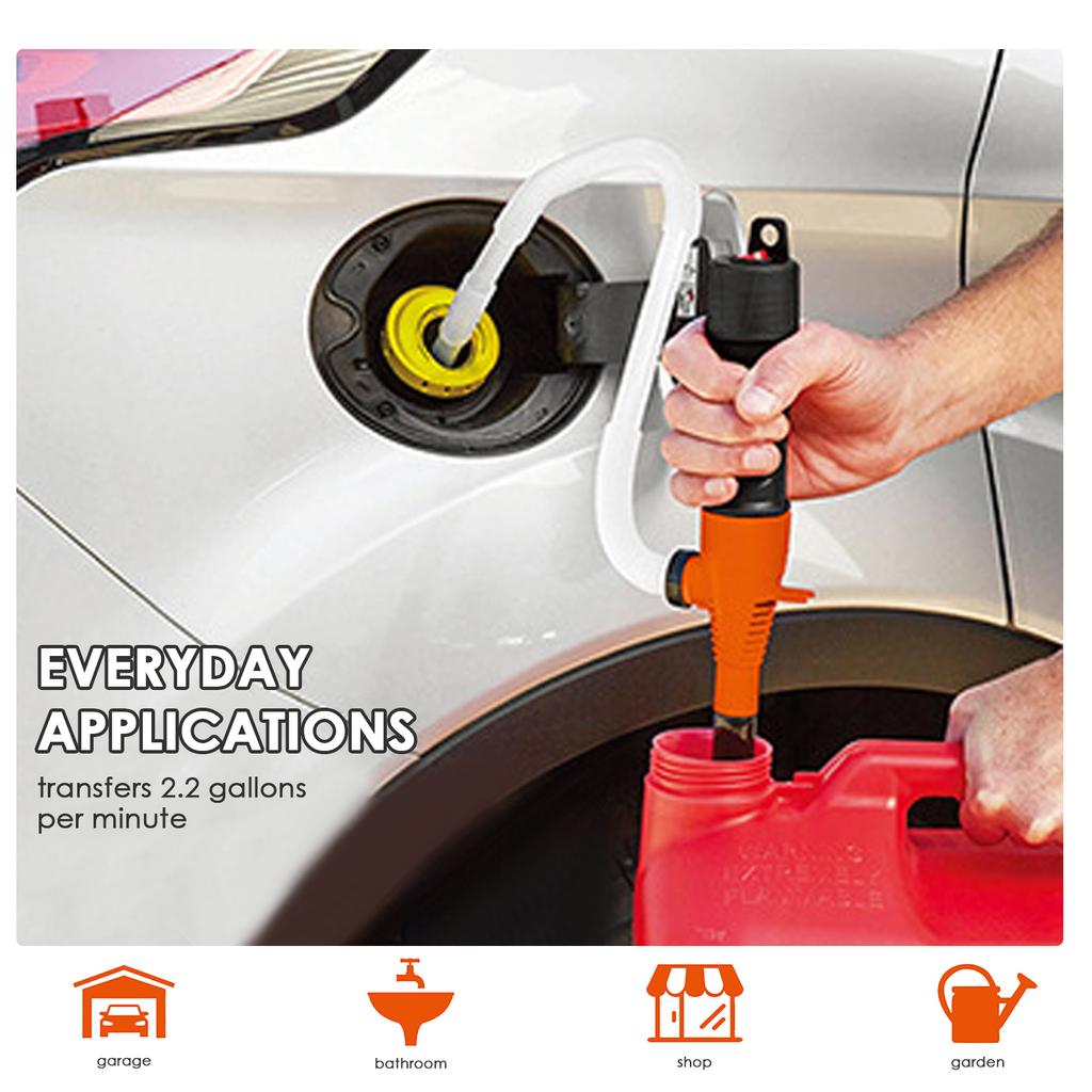 Electric Oil Pump Siphon Liquid Transfer Pump Handheld Pump Battery Operated Water Gas Tools Portable Car Siphon Petrol Fuel