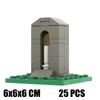 Hell'S Gate Small Particles Building Block Scene Fence Landscape Halloween Haunted House Modular Ornament