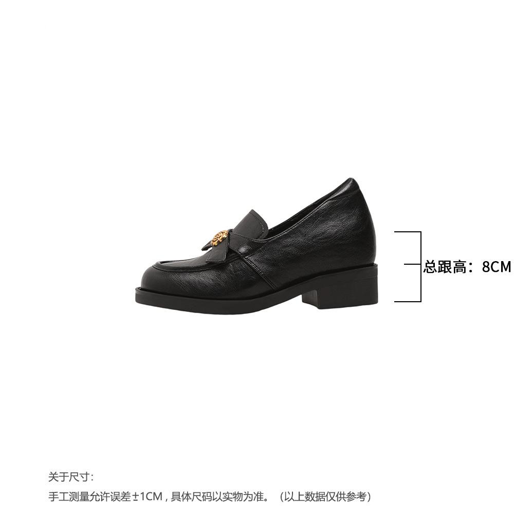 Camellia handmade soft-soled women's new autumn and winter thick-heeled single shoes retro small leather shoes