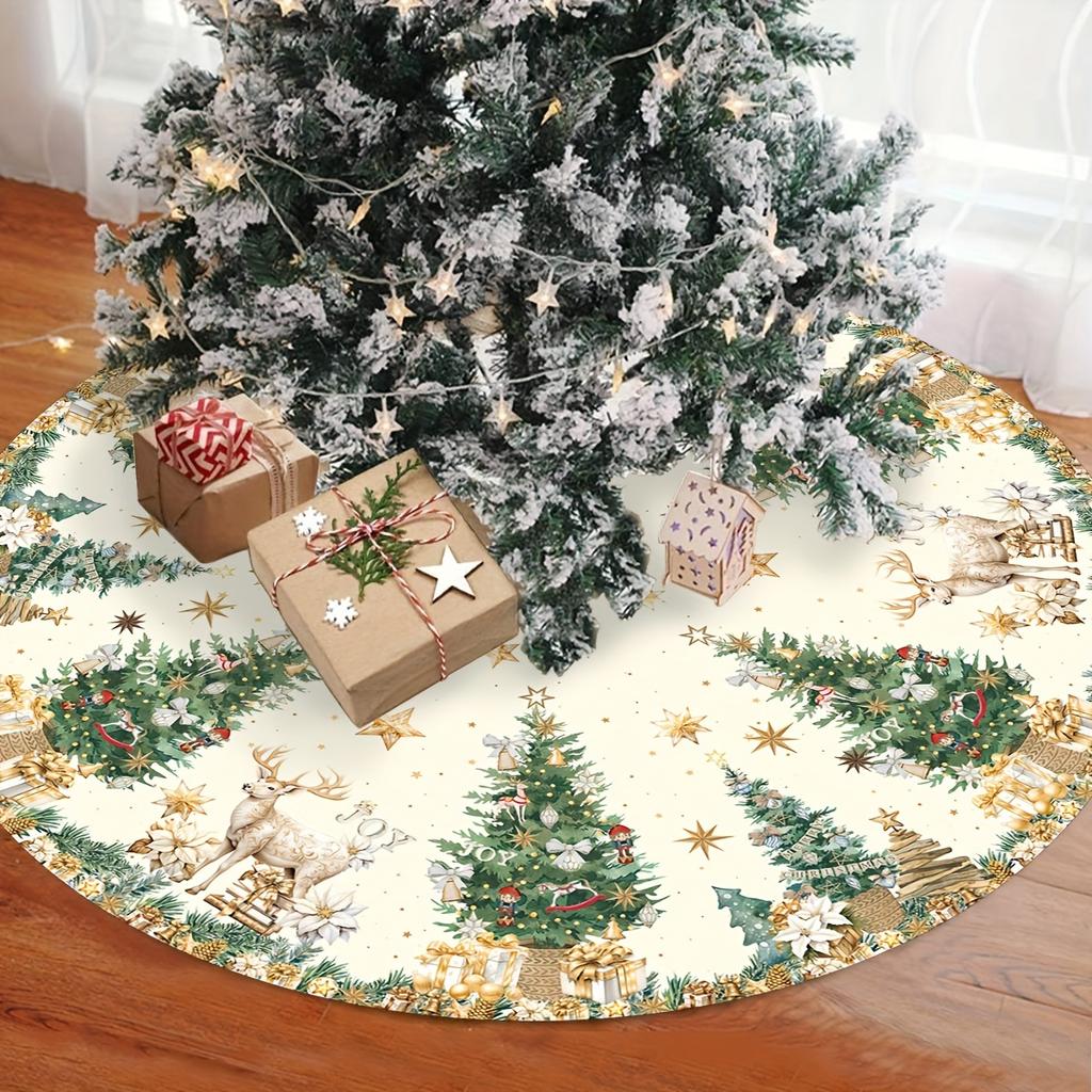 Christmas Tree Dress, Christmas Decoration, Christmas Tree Base Pad, Durable And Machine Washable, Home Decoration