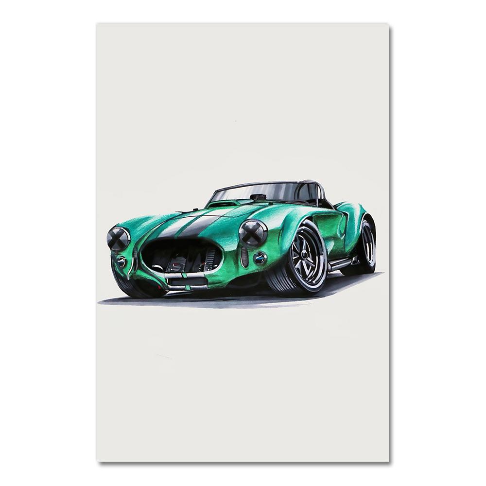Cool Car Image Canvas Painting Wall Art Cartel De Coche Nordic Posters and Prints Poster Car Decorativas No Frame
