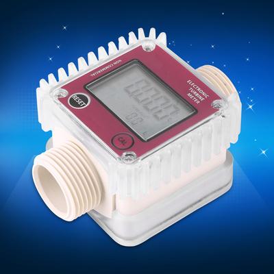 K24 LCD Digital Diesel Oil Fuel Turbine Flow Meter Liquid Water Tester