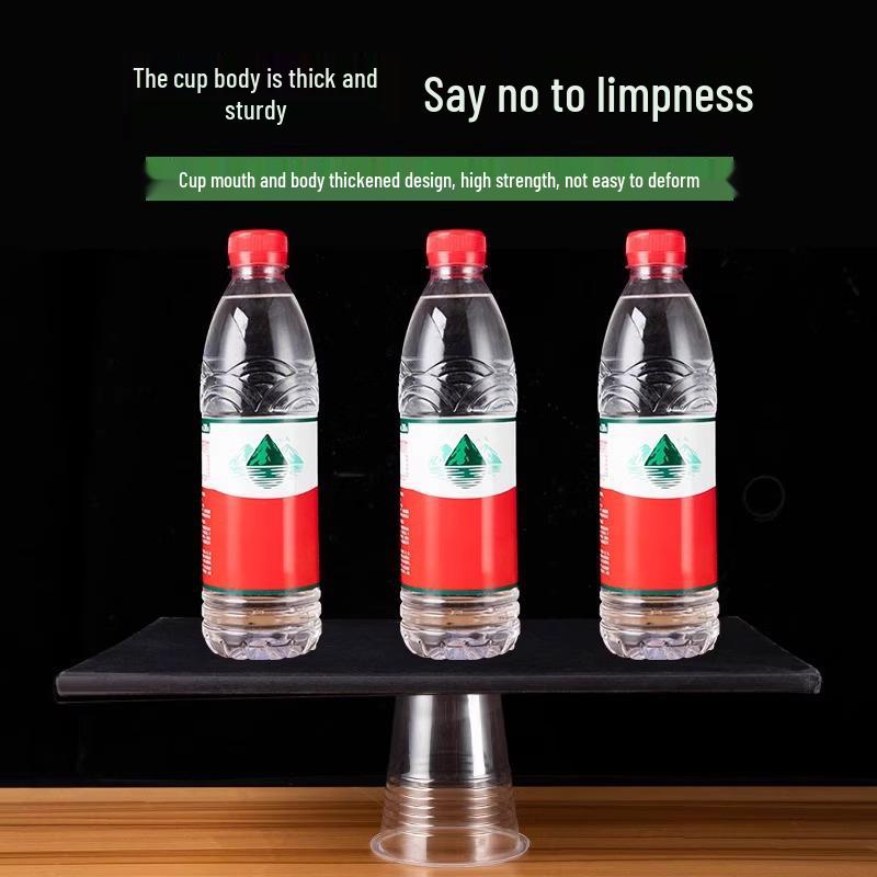 Thickened Transparent Disposable Plastic Cups - Large & Small Sizes for Hot Drinks