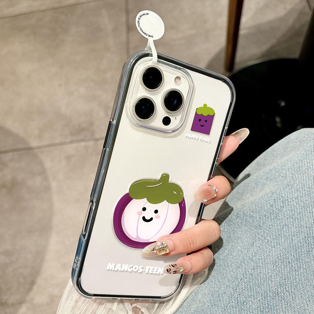 Summer fruit is suitable for iPhone17Pro Max mobile phone protective case 16 simple 15Pro niche simple anti-drop