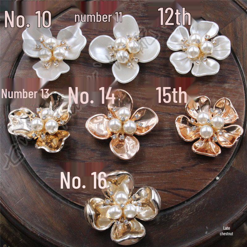 ABS Imitation Pearl Large Flower Center with Three, Four, and Five-Petal Options