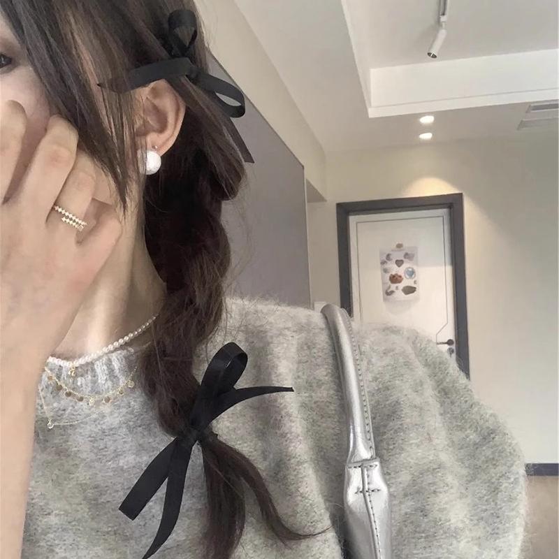 2 Stück Süße Niedliche Schleife Haarspange Süße Ballett Schleife Haarnadelspange Koreanischer Stil All-Match Haarspangen Mädchen Kopfschmuck Haarschmuck