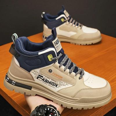 Primavera Otoño estilo deportivo transpirable cómodo de caña alta Zapatillas guapas para HOMBRE zapatos casuales de plataforma para correr al aire libre
