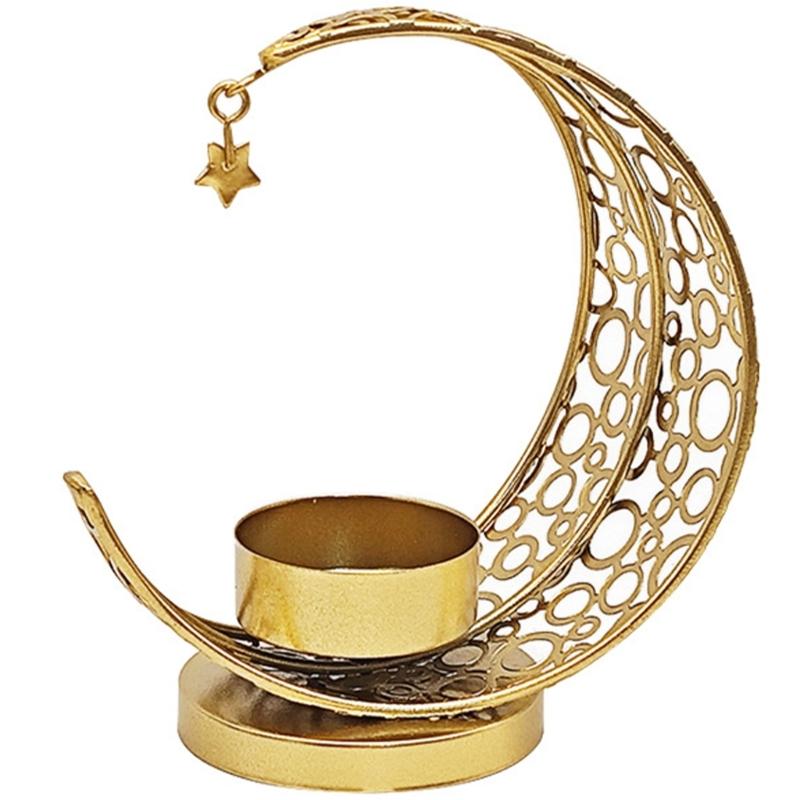 Moon Shaped Candle Holders Tealight Holders Metal Moon Candle Stand Candlestick for Christmas Dining Wedding Home Decors