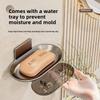 Wall Mounted Soap Dispenser Organizer With Sucker Hook For Bathroom Storage