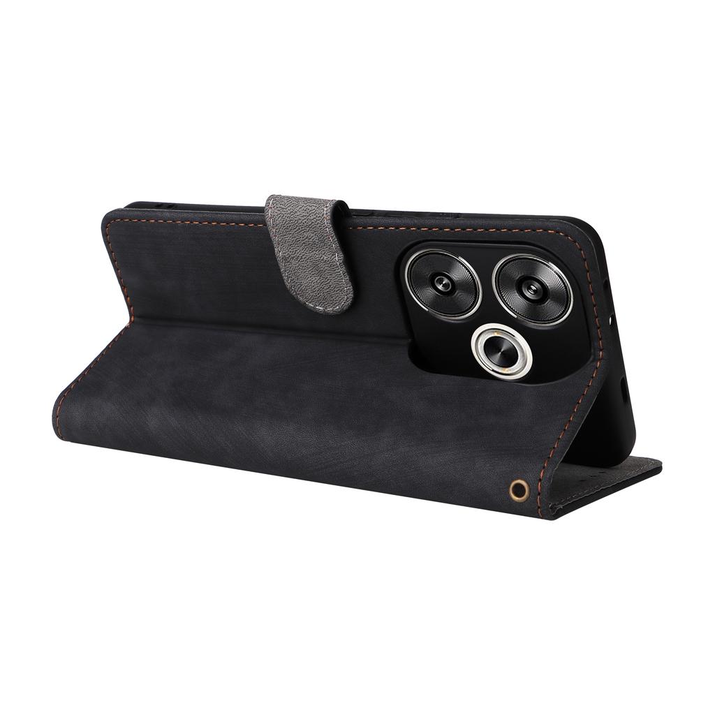 For Xiaomi Redmi Turbo 3 5G/Poco F6 5G Case RFID Blocking Card Holder Protective Cover with Wrist Strap