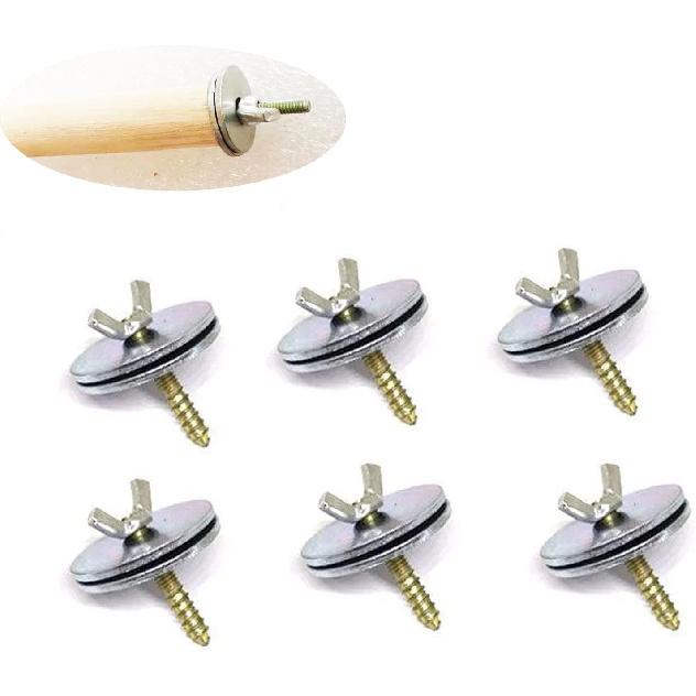 6 Set Wooden Parrot Perch Mount Screws Nuts Washer Kit Hardware for Natural Wood Bird Perch DIY Wood Birds Stand Branch Platform Playground Wild