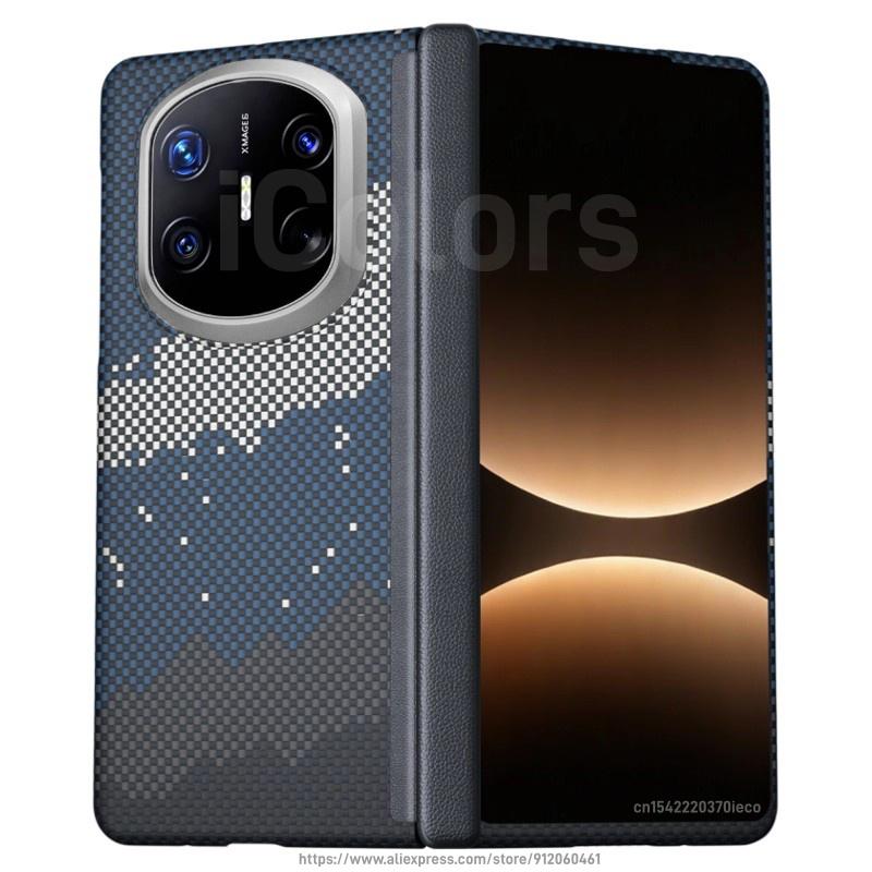 Magnetic Case for Huawei Mate X7 Aramid Carbon Fiber Cover For MagSafe Ultra Thin Lightweight Armor Protective Cover