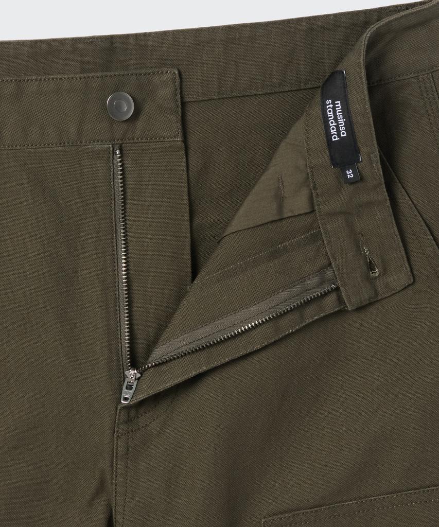 Musinsa Standard Canvas Regular Fit Double Knee Carpenter Pants [Khaki]