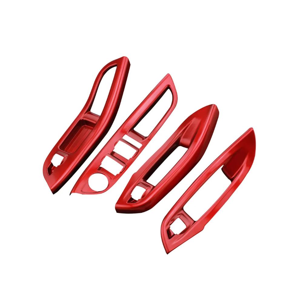 ABS Car Window Lifter Panel Frame Decoration Cover Trim Sticker For Ford Focus 3 MK3 MK4 2015-2018 Interior Accessories