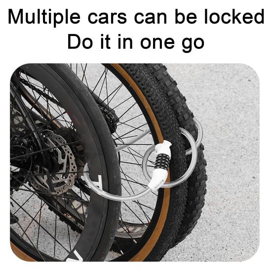 Bicycle Password Cable Lock 5-Digit Keyless Security Waterproof Universal PVC Coated Anti-Theft Bicycle Lock
