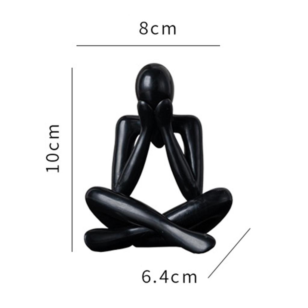 Abstract Figure Sculpture Collection Novelty Art Crafts Thinker Statue for Bookshelf Dining Table Bedroom Desk Housewarming Gift