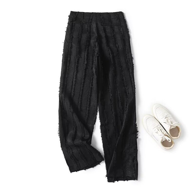 

MD Женская одежда Весна, Осень и Зима Новая Повседневный Свободный Стиль Романтический Дизайн Кисточки Прямые Брюки 05081896800 Black L