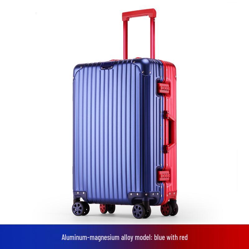 20-Inch Unisex Carry-On Suitcase with Aluminum-Magnesium Alloy, Combination Lock & Universal Wheels