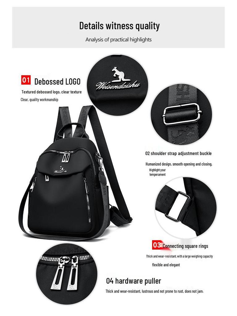 Women's Oxford Cloth Dual-Use Backpack: 2025 Large Capacity Casual Mummy Bag for Travel