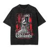 Heißes Spielzubehör Bloodborne Darks Souls Grafikdruck T-Shirt Streetwear Vintage Gewaschene Baumwolle Oberteil Oversized Sommer Neue T-Shirts