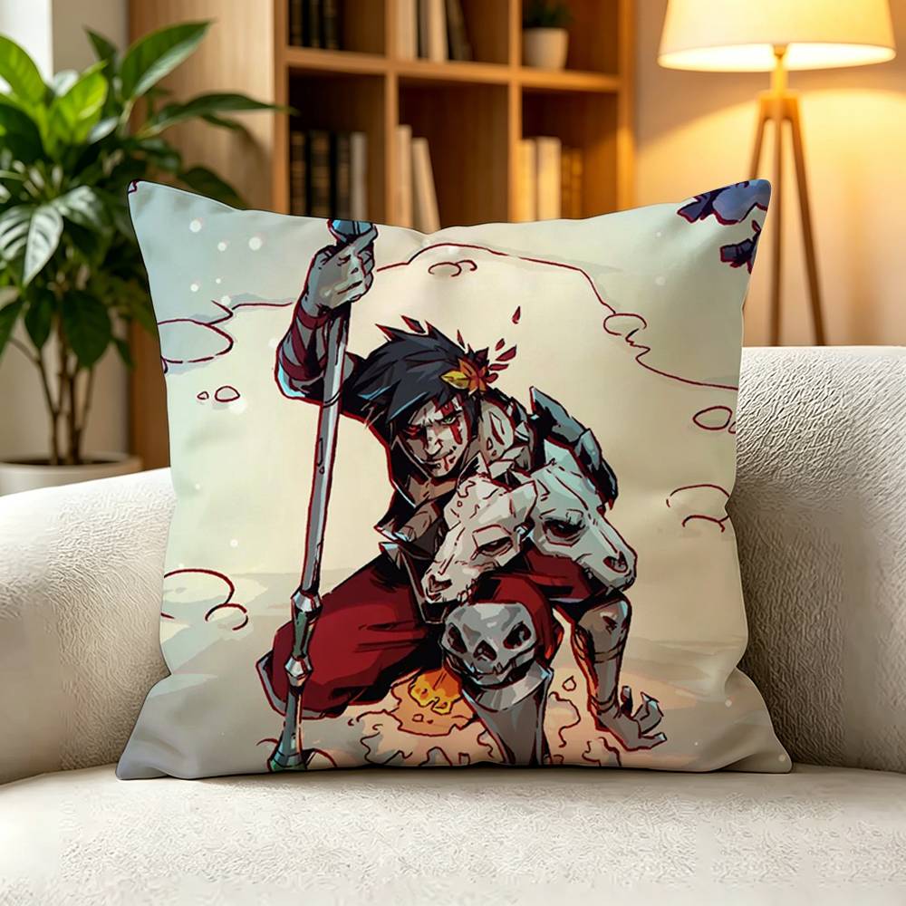 G-Greek Myth Hades Zagreus Underworld  Pillow Case Square Double-Sided Sofa Cushion Cover Bedroom Bedside Pillow