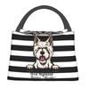 Custom Peeking Dog West Highland White Terrier Lunch Bag Thermal Cooler Insulated Lunch Boxes for Picnic Camping Work Travel