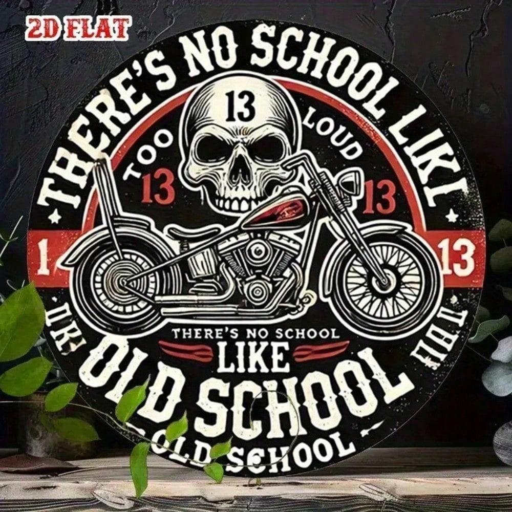 

Retro 8 Inch Round Metal Tin Sign Motorcycle Garage Wall Art Vintage Man Cave Decor Weatherproof Pub Bar