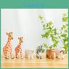 Wooden Giraffe Animal Figurine For Diy Home Decor Kids Bedroom Tabletop Display