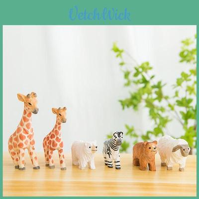 Wooden Giraffe Animal Figurine For Diy Home Decor Kids Bedroom Tabletop Display