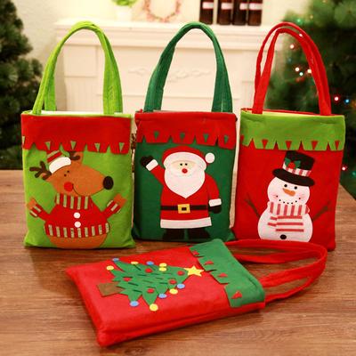 Vianočná taška na cukrovinky Santa Claus Snowmen Gift Children Party Storage