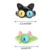 9Pcs Funny Resin Open Finger Ring Cartoon Little Monsters Eyeball Ring Unique Irregular Ring Fashion Jewelry Decoration