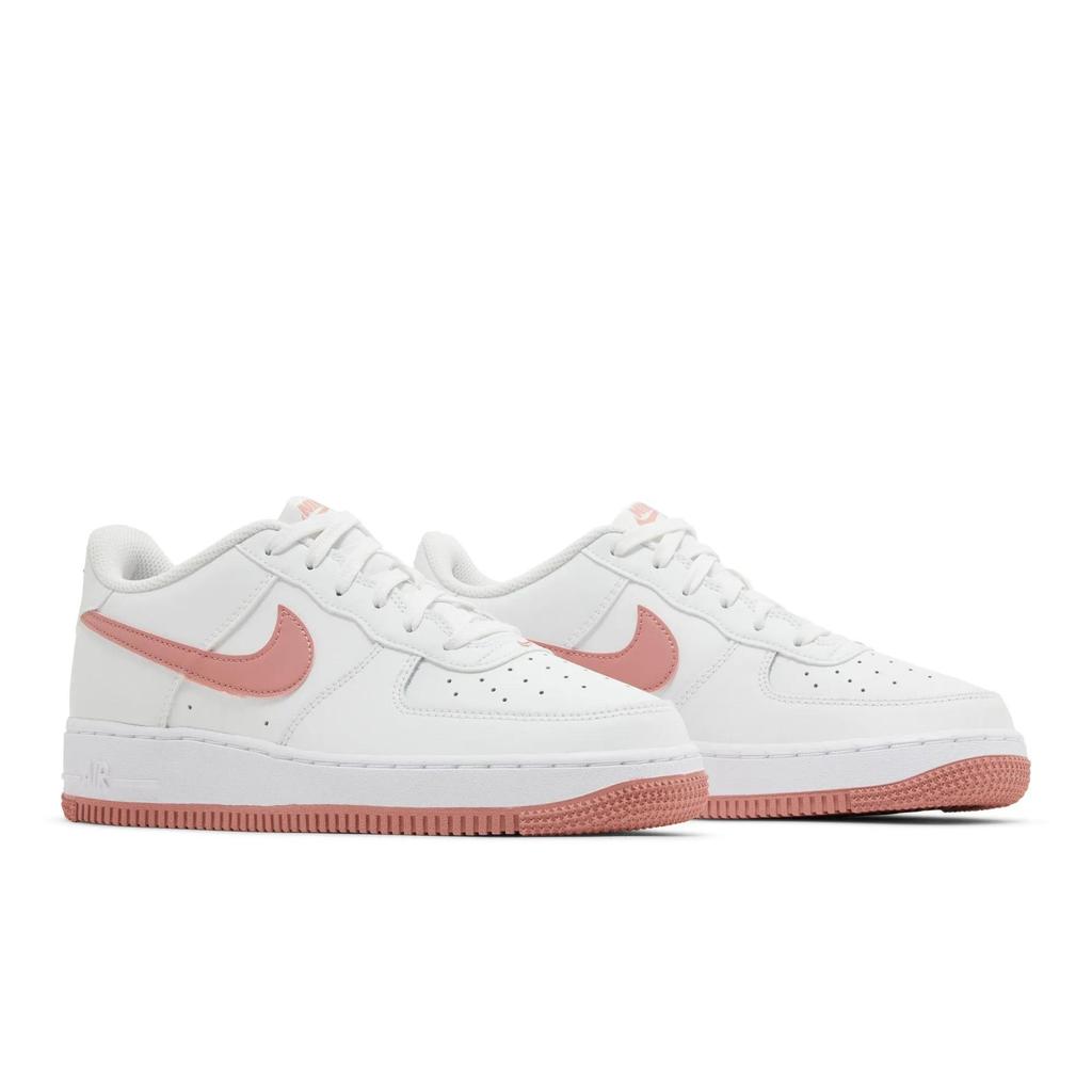 Nike Air Force 1 Grade School 'White Red Stardust' (Unisex) Summit White / White / Red Stardust Kids' Skateboarding Shoes DV7762 102