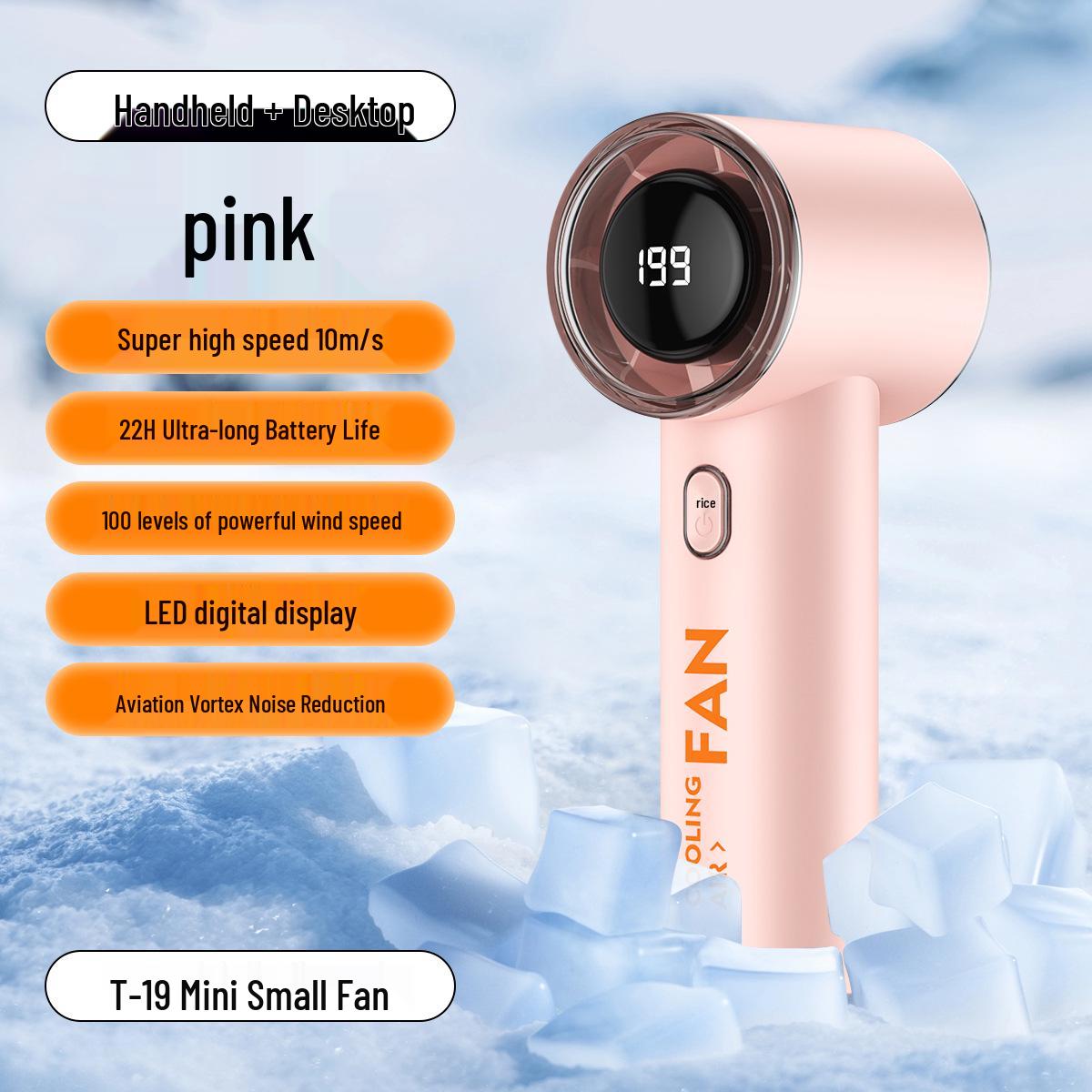 Portable T20 USB Rechargeable Mini Fan with Ice Pack for Outdoor Use
