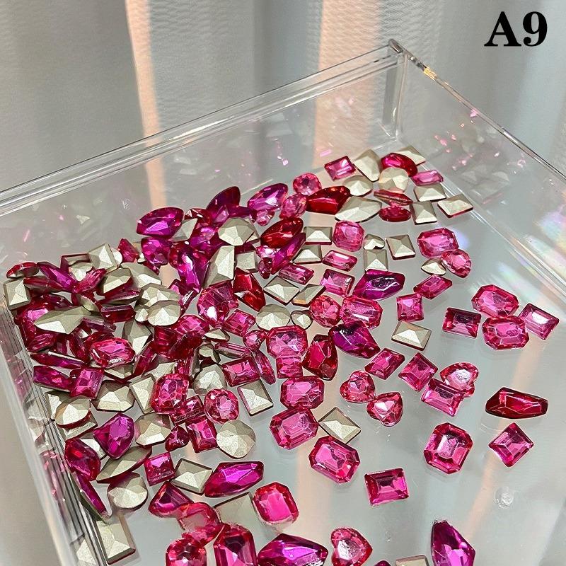 20 Buc. Mărimi Mixte Formă Diferită Unghii Cristale de Sticlă 3D Diamante Dragostea Distorsionează Inimă Farmece Super Strălucitoare Pietre Prețioase D