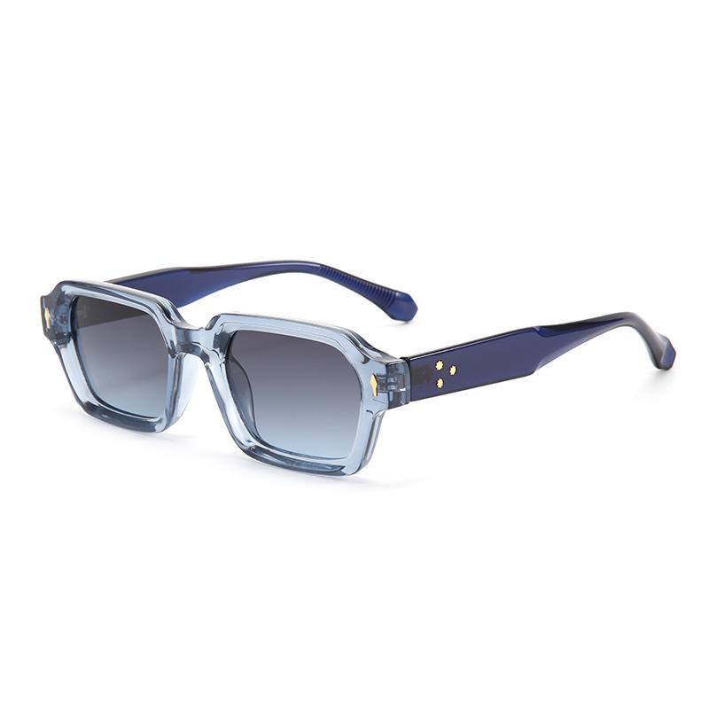 2025 Retro Color Block Square Frame Fashion Sunglasses - Stylish and High-End