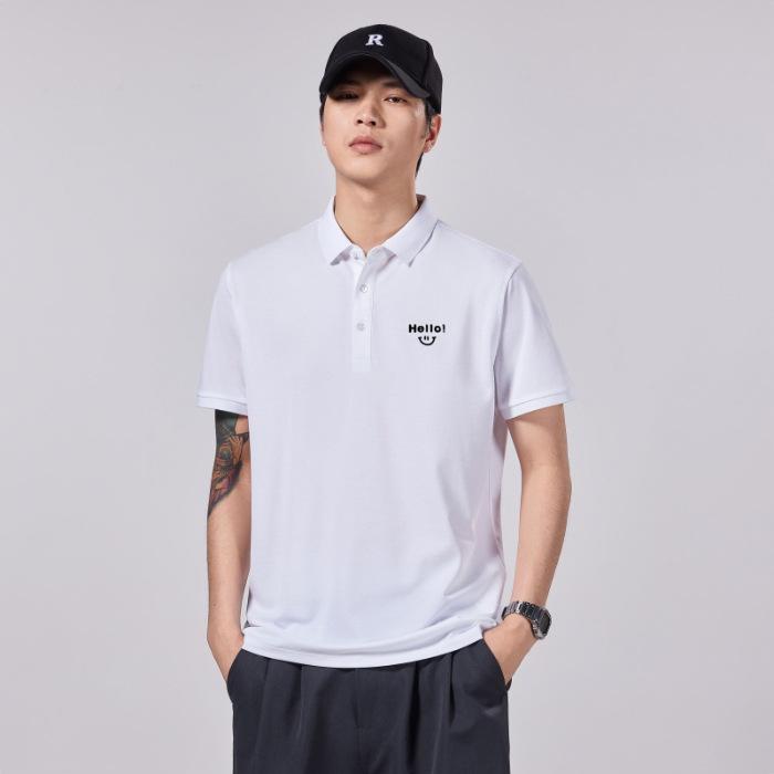 Men's Short-sleeved American POLO Shirt T-shirt Loose Lapel Summer New Men's Polo Shirt