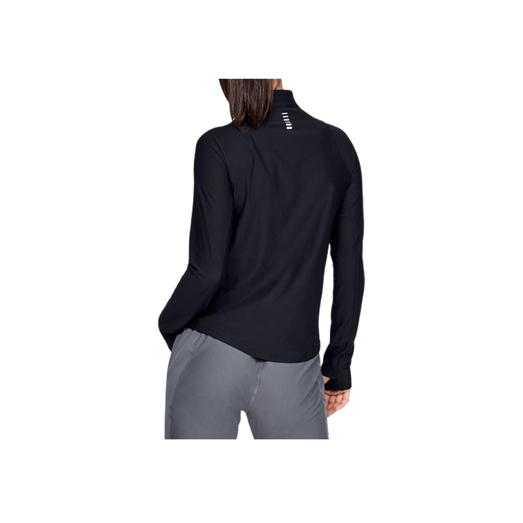 Under Armour Stand Collar Casual Running Sports Long Sleeve Sweatshirt Women Tops Black 1326512-001