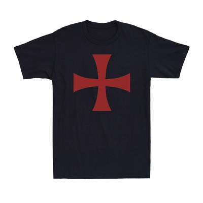 Deus Vult Knights Templar Cross Crusader Fancy Vintage Men's Cotton T-Shirt Unisex T-Shirt