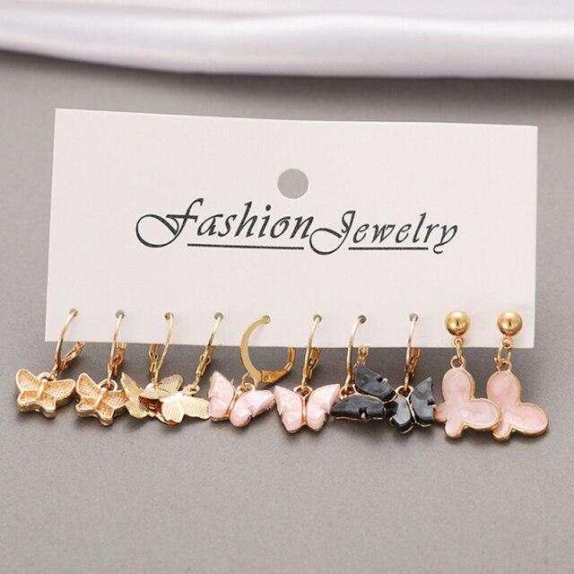 Tone Color Snake Drop Earrings Set Geometric Long Tassel Dangle Earrings Set For Women Of Earrings JewelryGeometric Drop