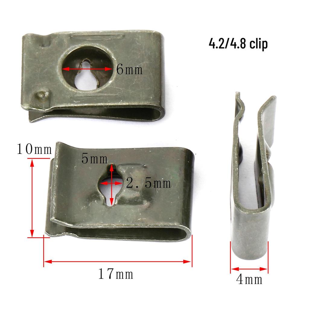 Green Plated Rust-Proof Self-tapping Screw Clip for Motorcycles & EVs