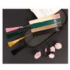 Lace Trim Color Changing Folding Fan Silk Cloth Bamboo Folding Fan  Dance Performance