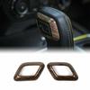 2pcs Gear Shifter Head Cover Frame Trim Bezel for Ford F150 2015- Wood Grain