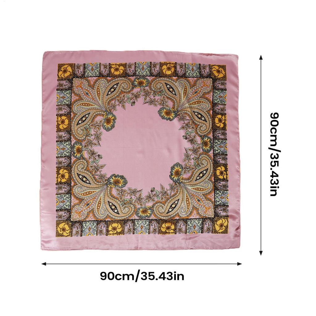 Hair Bandanas for Women 90cm Large Square Vintage Wrap Women Head Wraps for Cancer Sleep Cap Summer Beach Festival Dress Outfit