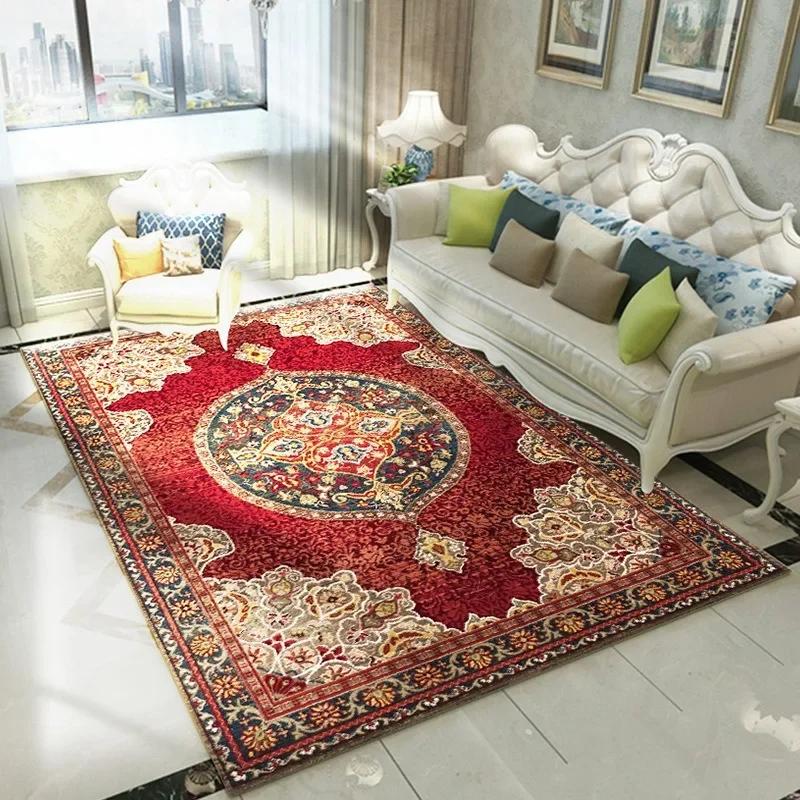 

Vintage Artistic Carpet Persian Style Carpet Bohemian Living Room Decorative Carpet Comfortable Easy Clean Luxurious Bedroom Rug 60x90cm(23x35in)