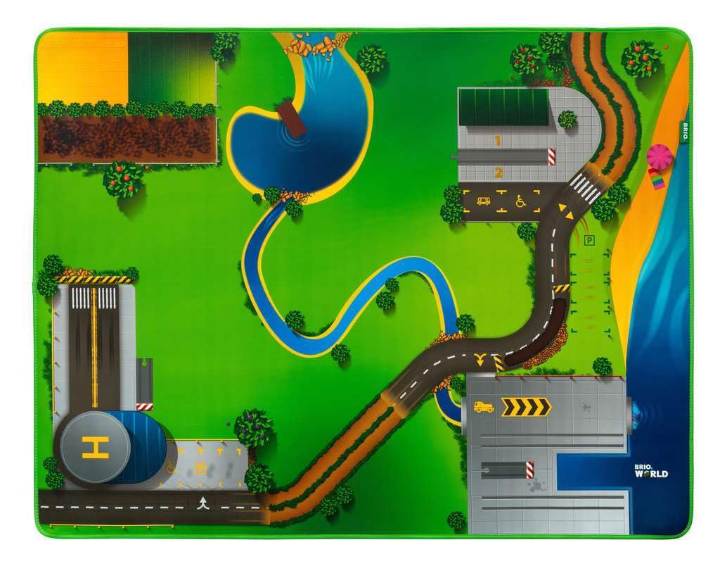BRIO Play Mat with Wooden Rails 33994