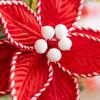 25cm Durchmesser Blumen Weihnachten Plüschblumen Rot Weiß Dekoration